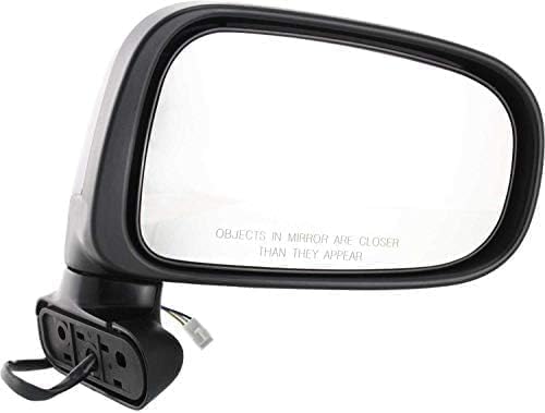 Passenger Side Mirror, Power Adjust, Manual Folding, Non-Heated, Textured Black, No Signal Light, No Memory, No Puddle Light, No Auto-Dimming, No Blind Spot Feature For 1991-1997 Toyota Previa