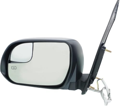 Driver Side Mirror, Power Adjust, Heated, Manual Folding, Paintable, No Signal Light, No Memory, No Puddle Light, with Blind Spot Glass, LE/SE Models, 6 Cyl., 3.5L Engine For 2015-2020 Toyota Sienna