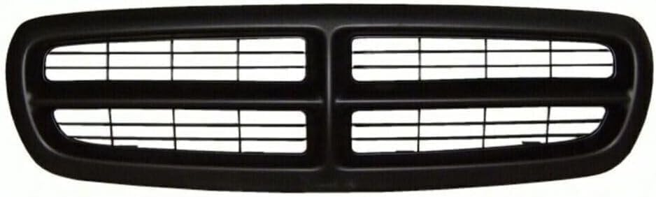 Grille Assembly, Painted Black Shell and Insert for 1997-2004 Dodge Dakota & 1998-2003 Durango