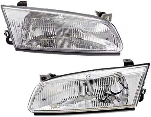 Driver and Passenger Side Halogen Headlight, OE Comparable Finish For 1997-1999 Toyota Camry