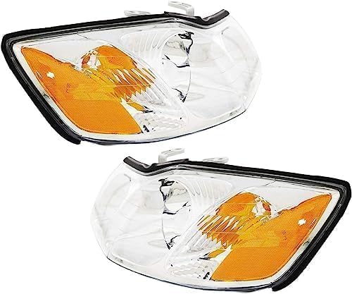 Driver and Passenger Side Halogen Headlight, OE Comparable Finish For 2000-2004 Toyota Avalon