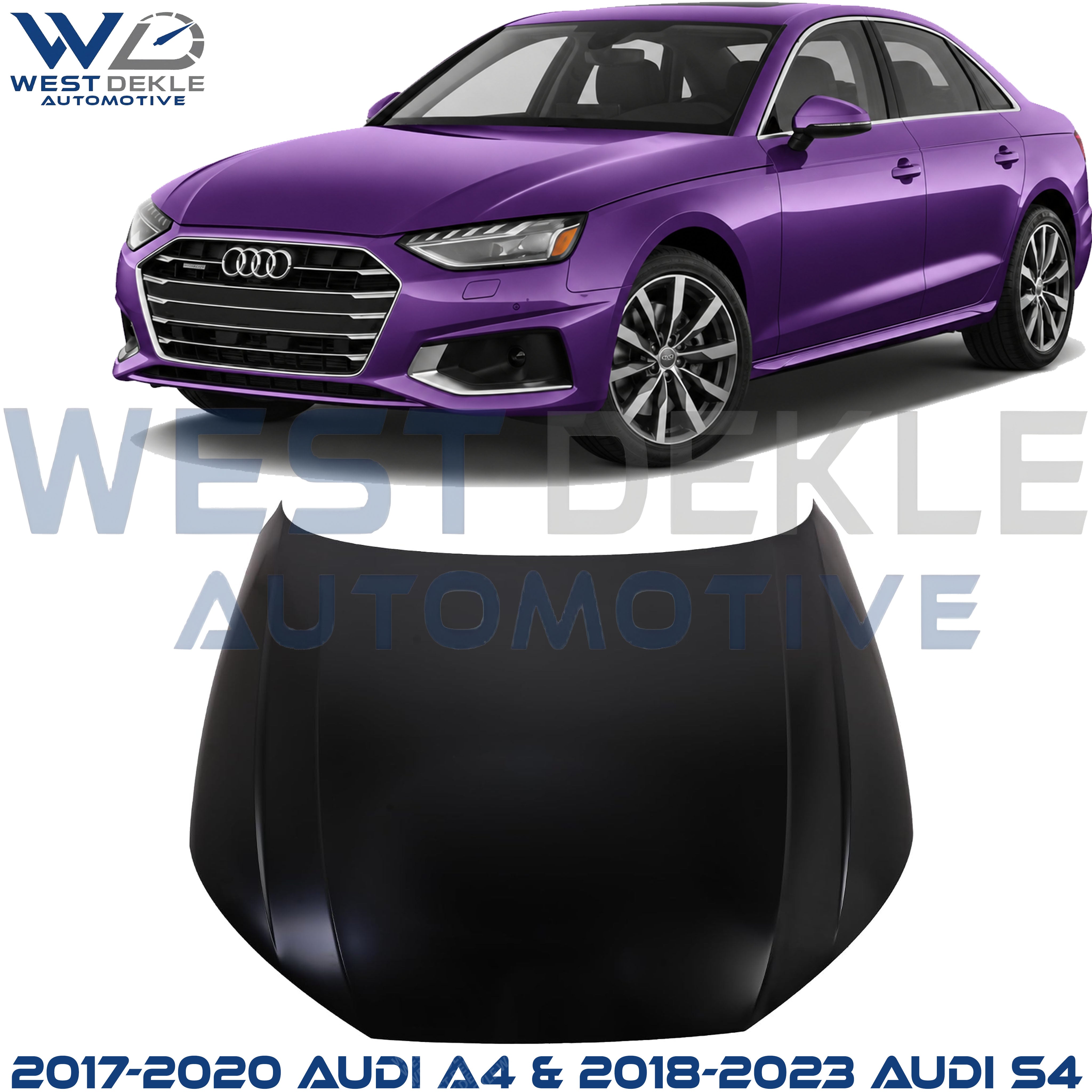 Factory Style Primed Steel Hood, Premium White Glove Delivery For 2017-2020 Audi A4 & 2018-2023 Audi S4