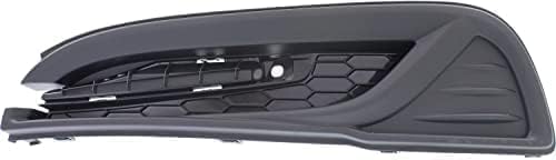 Front, Driver and Passenger Side Fog Light Covers, Textured Black, Sedan, Except Hybrid, For Models Without Fog Lights For 2013-2015 Honda Civic