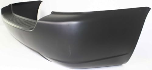 Rear Primed Bumper Cover, Without parking aid sensor holes, Without tow hook hole For 2004-2007 Toyota Highlander