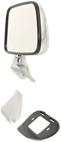 Driver and Passenger Side Mirrors, Manual Adjust, Manual Folding, Non-Heated, Chrome, No Signal Light, No Memory, No Puddle Light, No Auto-Dimming, No Blind Spot Feature For 1987-1988 Toyota Pickup / 1987-1989 4Runner