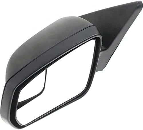 Driver Side Mirror, Power Adjust, Non-Heated, Non-Folding, With 1 Paintable and 1 Textured Black Cap, No Signal Light, No Memory, No Puddle Light, No Auto-Dim, With Blind Spot Glass For 2011-2012 Ford Mustang