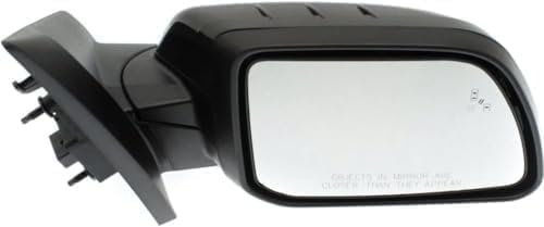 Passenger Side Mirror, Power Adjust, Heated, Manual Folding, Paintable, No Signal Light, No Memory, With Puddle Light, No Auto-Dim, With Blind Spot Monitor For 2011-2014 Ford Edge