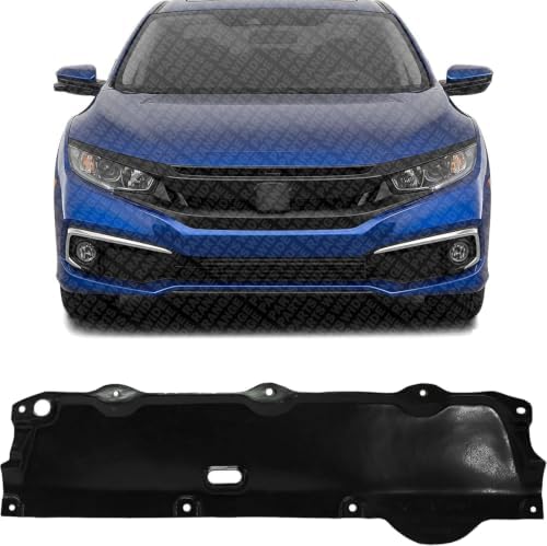 Front Engine Splash Shield For 2016-2021 Honda Civic | Direct Replacement Lower Engine Cover | Fit Coupe & Sedan