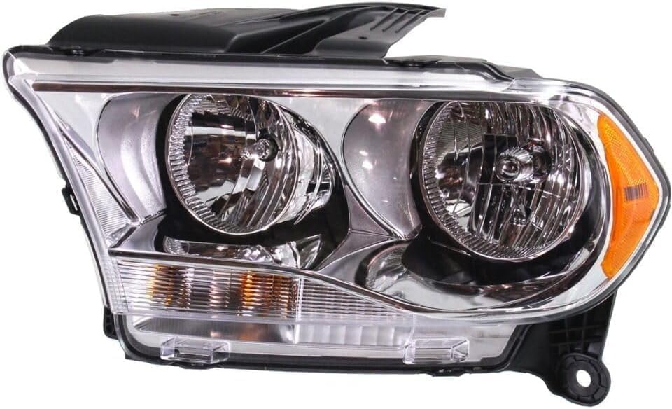 Driver and Passenger Side Headlights, Halogen, For Model with Chrome Interior For 2011-2013 Dodge Durango