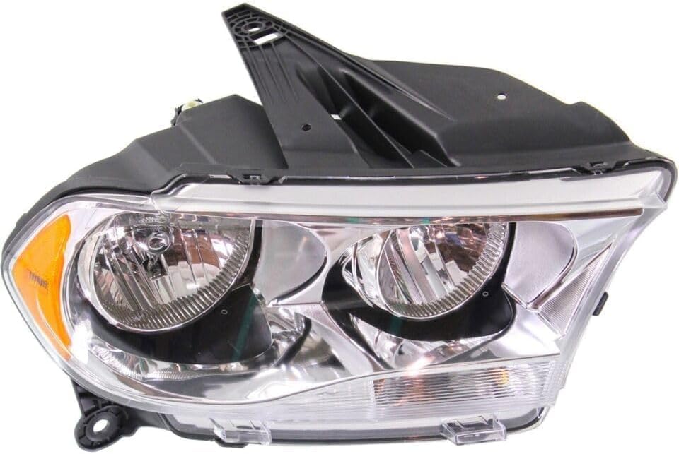 Driver and Passenger Side Headlights, Halogen, For Model with Chrome Interior For 2011-2013 Dodge Durango