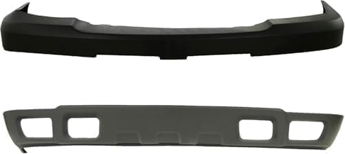 2-Piece Kit, Front, Upper Textured Bumper Cover, For Models with Tow Hook, includes (1) Bumper Cover and (1) Valance For 2003-2006 Chevy Silverado 2500HD 3500
