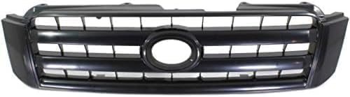 Grille Assembly, Painted Black Shell and Insert For 2004-2007 Toyota Highlander