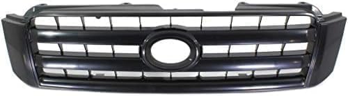Grille Assembly, Painted Black Shell and Insert For 2004-2007 Toyota Highlander