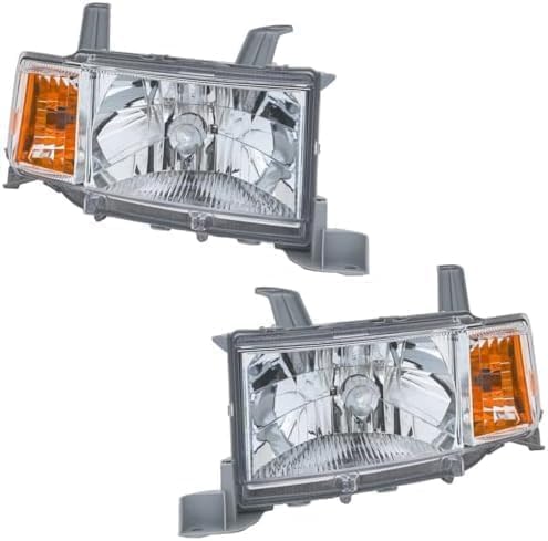 Driver and Passenger Side Halogen Headlight, Without bulb(s), OE Comparable Finish For 2004-2006 Scion XB