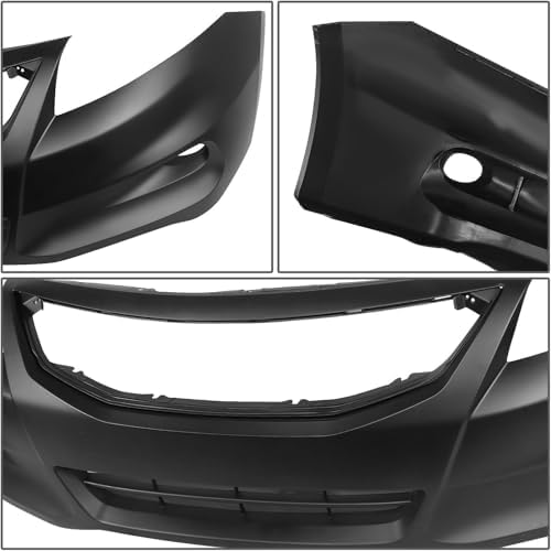 Coupe Front Primed Bumper Cover, With Fog Light Holes, Without parking aid sensor holes, Without tow hook hole, CAPA Certified For 2011-2012 Honda Accord