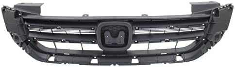 Grille, Textured Gray, With Emblem Provision, Sedan, USA Built Vehicle, 4 Cyl., Except Hybrid For 2013-2015 Honda Accord