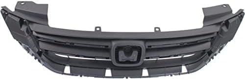 Grille, Textured Gray, With Emblem Provision, Sedan, USA Built Vehicle, 4 Cyl., Except Hybrid For 2013-2015 Honda Accord