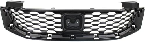 Grille Assembly, Painted Black Shell and Insert For 2013-2015 Honda Accord