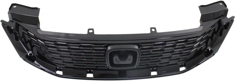 Grille Assembly, Painted Black Shell and Insert For 2013-2015 Honda Accord