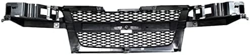 Grille, Textured Gray, 2-piece Design, without Center Bar, with Emblem Provision For 2004-2012 Chevrolet Colorado