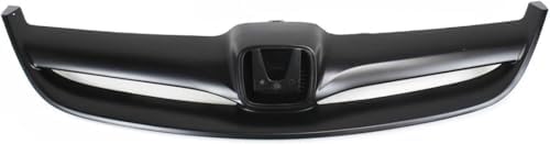 2-Piece Kit, Front Primed Bumper Cover, Includes (1) Bumper Cover and (1) Grille For 2004-2005 Honda Civic