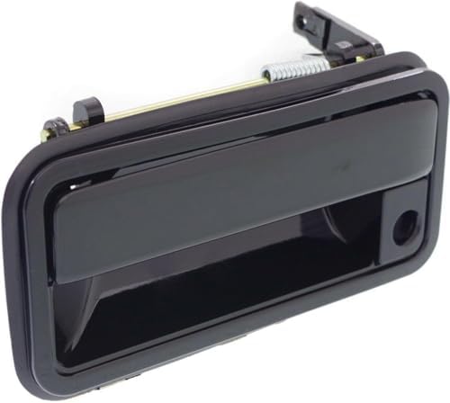 Front, Driver and Passenger Side Smooth Black Exterior Door Handle, With Key Hole For 1988-2002 GMC/Chevrolet C/K Series