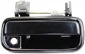 Front, Driver and Passenger Side Smooth Black Exterior Door Handle, With Key Hole For 1999-2002 Toyota 4Runner