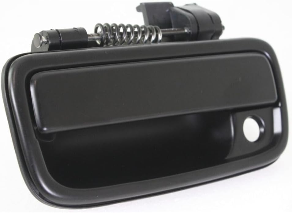 Front, Driver Side Smooth Black Exterior Door Handle, With Key Hole For 1995-2004 Toyota Tacoma