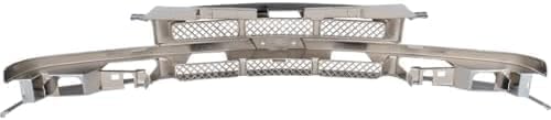 Grille, Black, with Chrome Insert Opening, Dual Headlight Holes, And Emblem Provision, For Models with Composite Headlights For 1998-2004 Chevrolet S10 / 1998-2005 Blazer