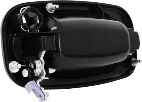Front, Passenger Side Textured Black Bezel with Textured Black Lever Exterior Door Handle, With Key Hole For 1999-2006 Chevrolet Silverado/GMC Sierra