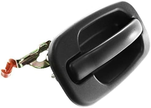 Front and Rear, Driver and Passenger Side Exterior Door Handles, Textured Black, Front - with Key Hole, Rear - without Key Hole For 2001-2006 Chevrolet Silverado/GMC Sierra