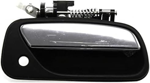 Front, Passenger Side Chrome Lever with Black Bezel Exterior Door Handle, With Key Hole For 1993-1998 Toyota T100