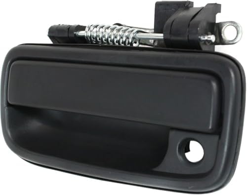 Front, Passenger Side Textured Black Exterior Door Handle, With Key Hole For 1995-2004 Toyota Tacoma