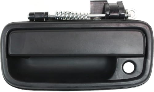 Front, Passenger Side Textured Black Exterior Door Handle, With Key Hole For 1995-2004 Toyota Tacoma