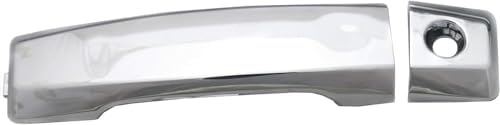 Front, Driver Side Exterior Door Handle, Chrome, With Key Hole, With Cover For 2004-2018 Nissan Titan / 2016-2018 Titan