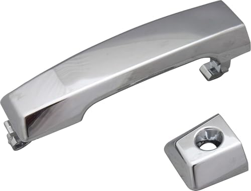 Front, Driver Side Exterior Door Handle, Chrome, With Key Hole, With Cover For 2004-2018 Nissan Titan / 2016-2018 Titan