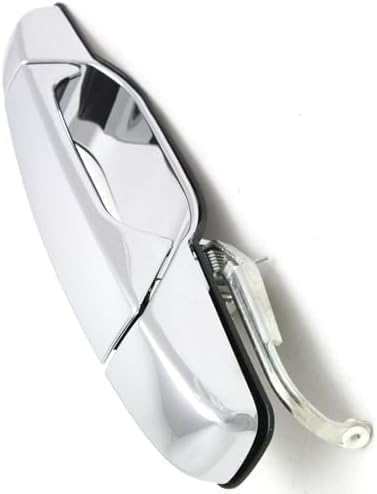 Rear, Driver Side Chrome Exterior Door Handle, Without Key Hole For 2007-2013 Chevrolet Silverado 1500 2500 3500HD