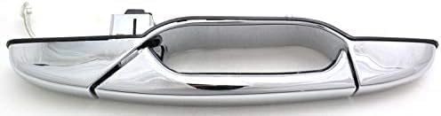 Rear, Driver Side Chrome Exterior Door Handle, Without Key Hole For 2007-2013 Chevrolet Silverado 1500 2500 3500HD