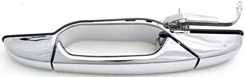 Rear, Driver Side Chrome Exterior Door Handle, Without Key Hole For 2007-2013 Chevrolet Silverado 1500 2500 3500HD