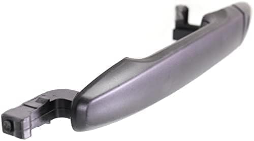 Front, Driver Side Exterior Door Handle, Primed, With Key Hole, With Cover For 2008-2017 Mitsubishi Lancer