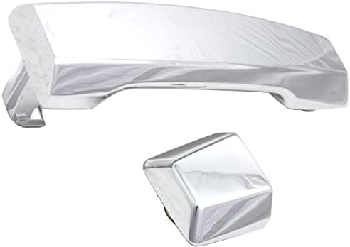 Front, Passenger Side Exterior Door Handle, Chrome, Without Key Hole, With Cover For 2004-2018 Nissan Titan