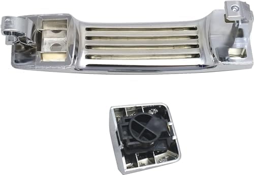 Front, Passenger Side Exterior Door Handle, Chrome, Without Key Hole, With Cover For 2004-2018 Nissan Titan