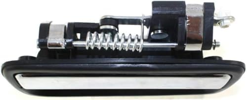 Front, Passenger Side Chrome Lever with Black Bezel Exterior Door Handle, With Key Hole For 1995-2004 Toyota Tacoma