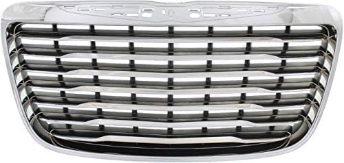 Grille Assembly, Chrome Shell with Painted Black Insert For 2011-2014 Chrysler 300
