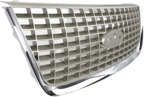 Grille Assembly, Chrome Shell with Painted Silver Insert For 2003-2006 Ford Expedition
