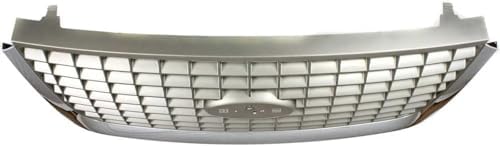 Grille Assembly, Chrome Shell with Painted Silver Insert For 2003-2006 Ford Expedition