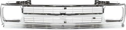 Grille Assembly, Chrome Shell and Insert For 1991-1994 Chevrolet S10 Blazer / 1991-1993 S10-Pickup