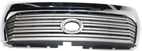 Upper Grille Assembly, Painted Silver Shell with Gray Insert, Limited Model, 8 Cyl., 5.7L Engine For 2014-2017 Toyota Tundra