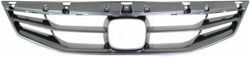 3-Piece Kit, Grille Insert Painted Gray, Coupe, Includes (1) Grille Insert, (1) Grille Shell and Insert, and (1) Grille Trim For 2011-2012 Honda Accord