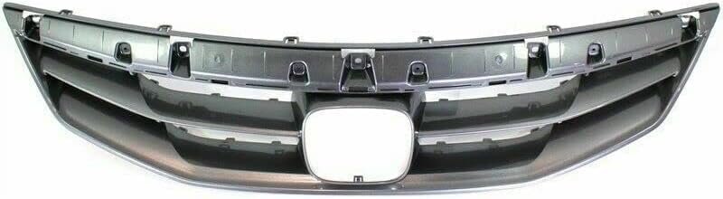 3-Piece Kit, Grille Insert Painted Gray, Coupe, Includes (1) Grille Insert, (1) Grille Shell and Insert, and (1) Grille Trim For 2011-2012 Honda Accord